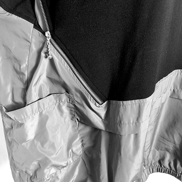 Comfy USA Sara Tunic Dress Black/Gray Mixed Material Size Large RARE Futuristic - Picture 6 of 15